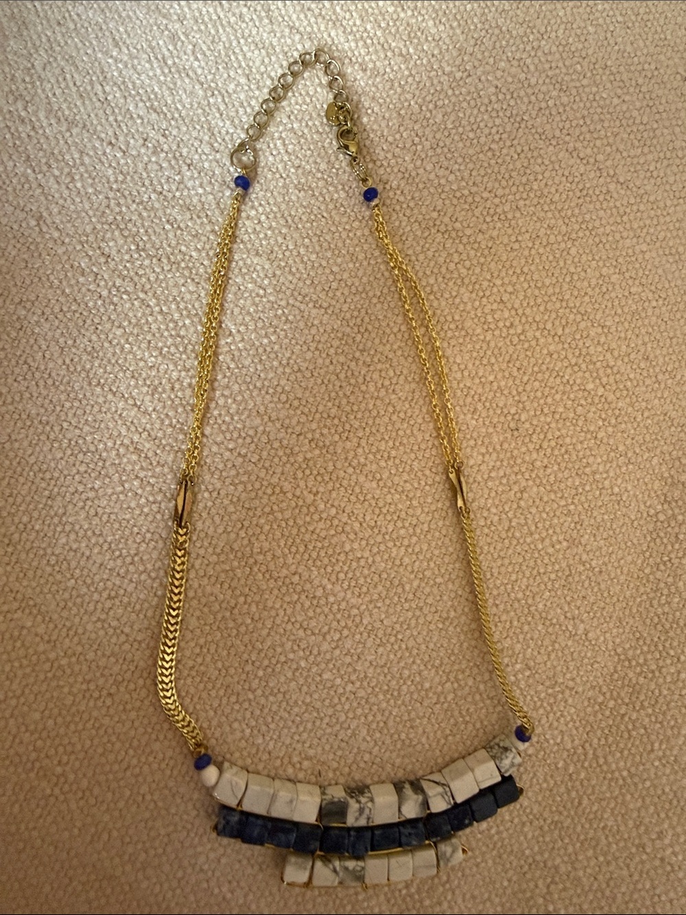 💙🧡 NAKAMOL gold pleated multi layer necklace